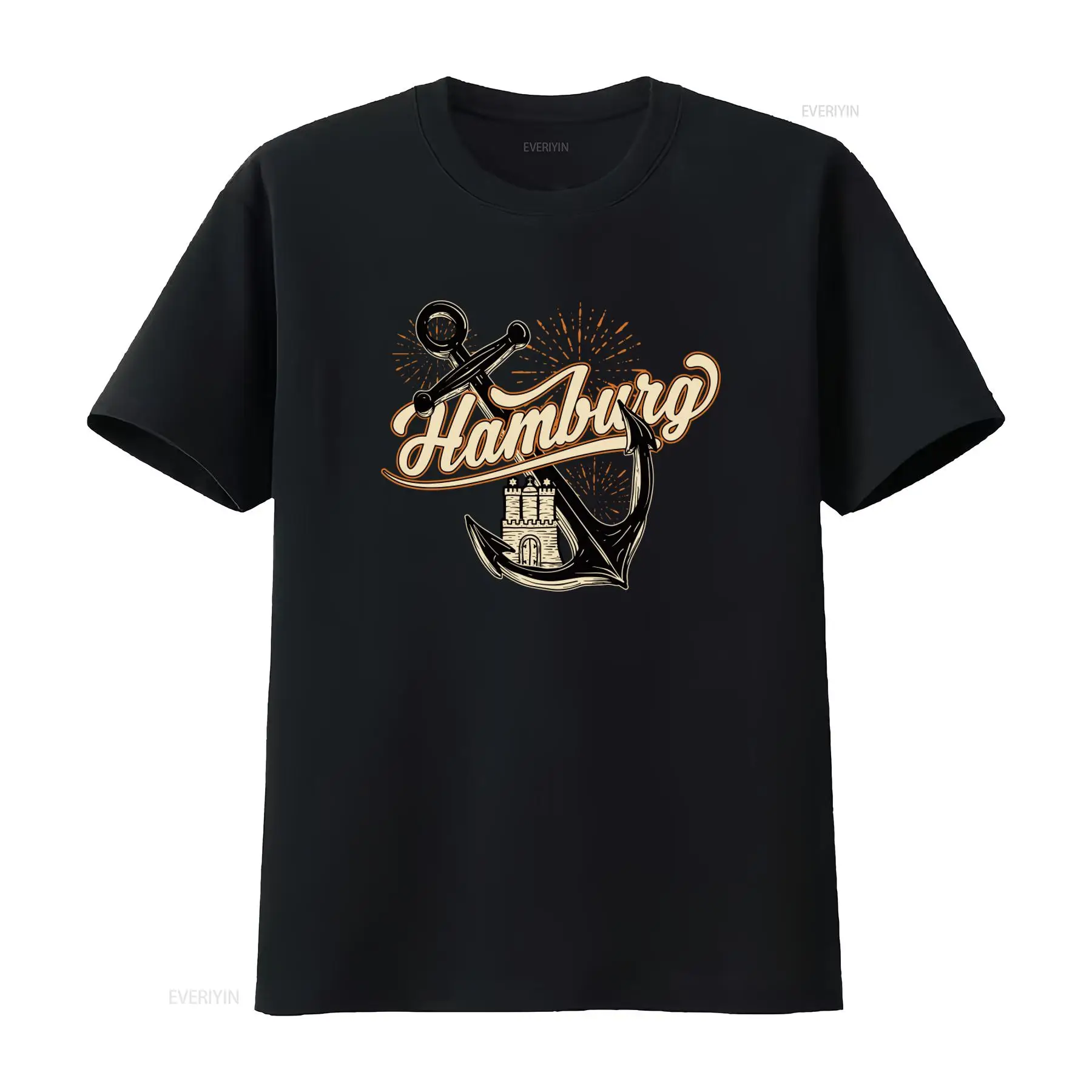Vintage Fashion Hamburg - メンズ ハンブルグ アンカー プリント T シャツ