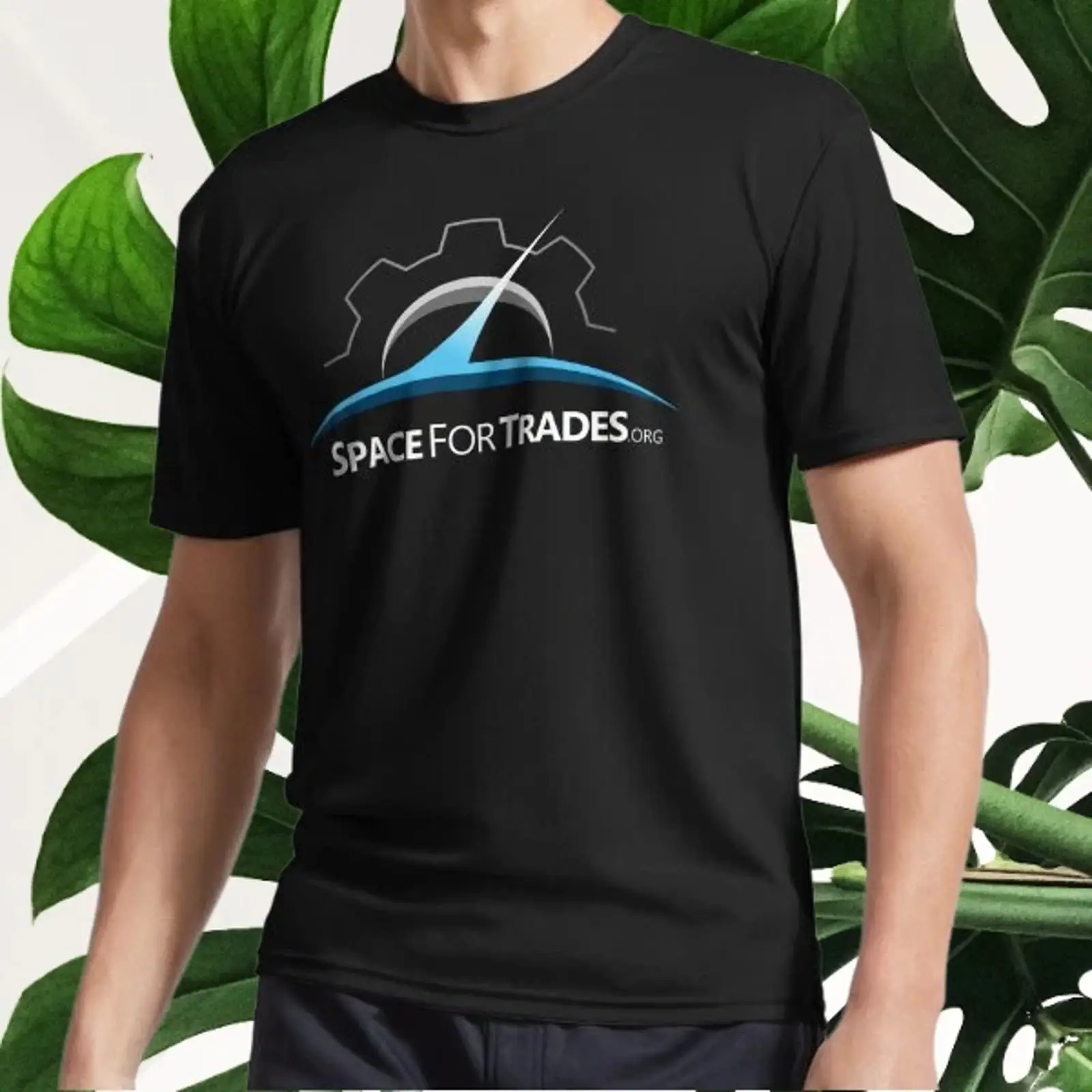 Vintage Fashion Org - New SpaceForTrades org ロゴ入りアクティブTシャツ 面白いデザイン サイズS～5XL