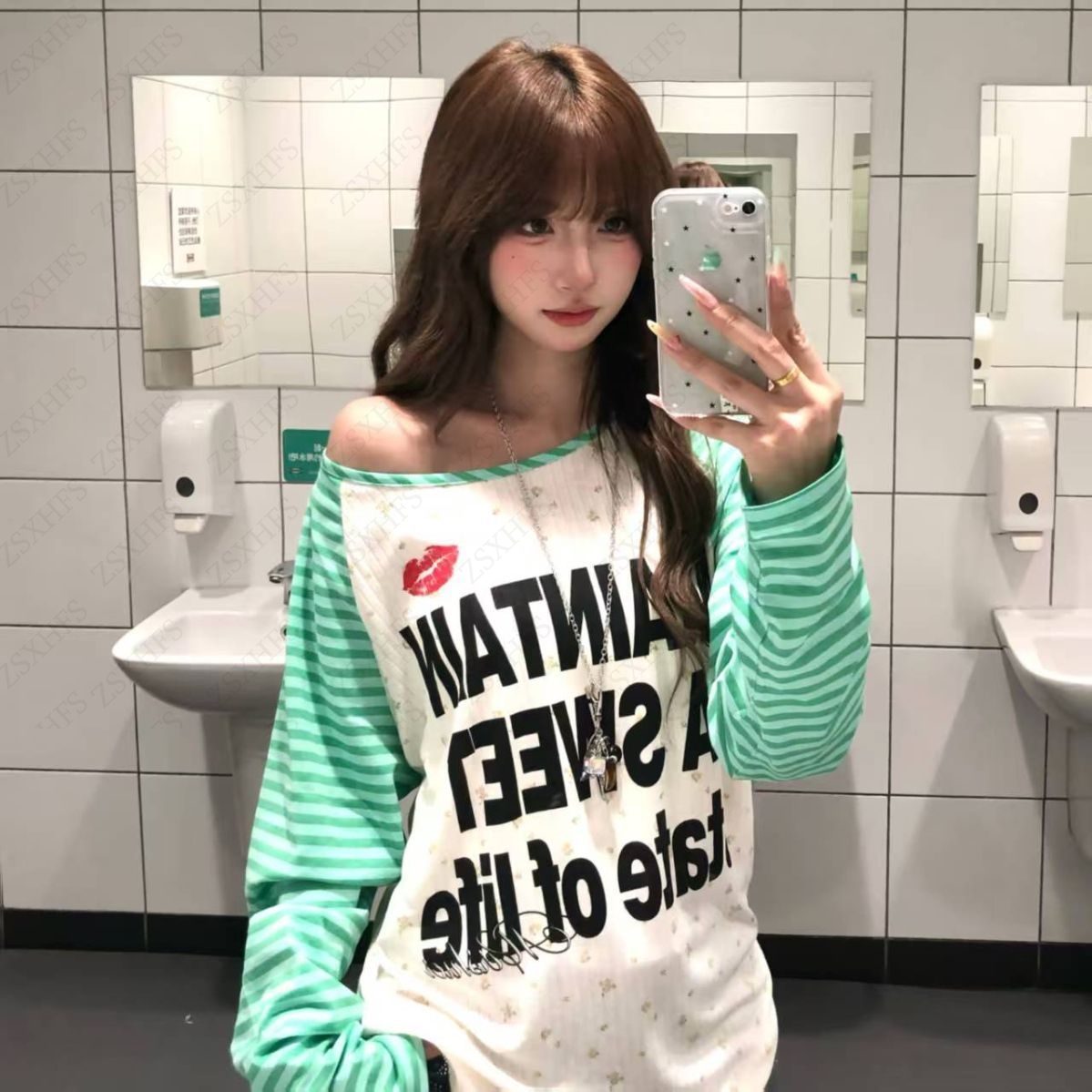 Vintage Fashion Korea - プルオーバー ハラジュク Tシャツ ヴィンテージ風 ストリートウェア スリム
