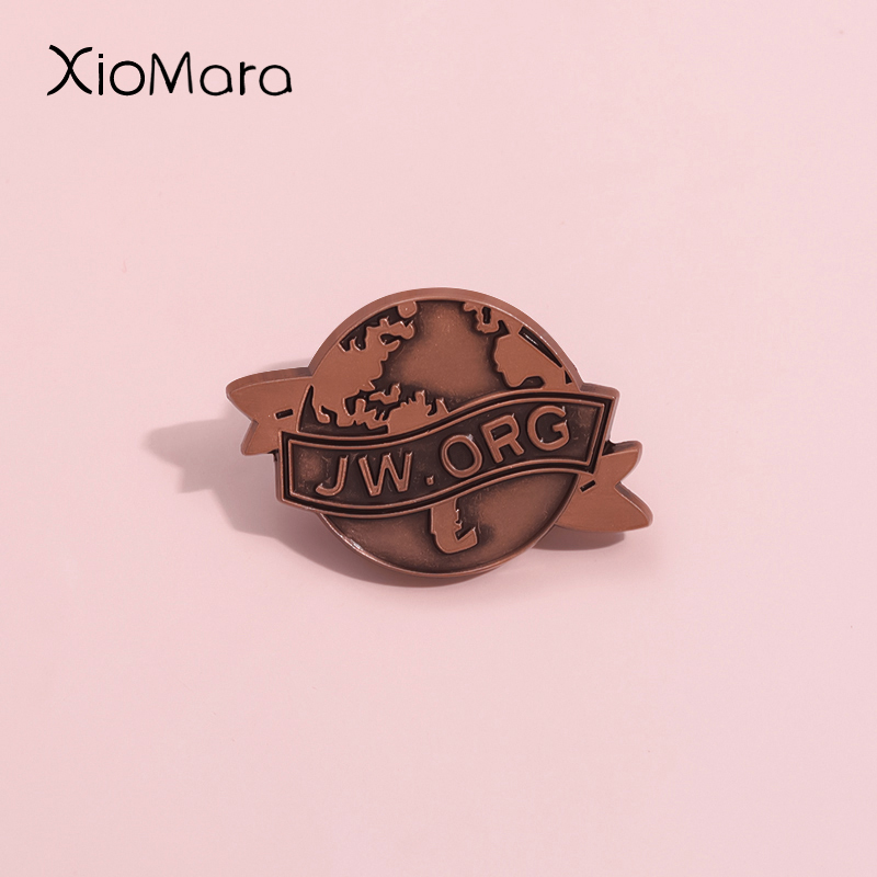 Vintage Fashion Org - JW ORG-パーソナライズされた地球のエナメルピン,クリスチャンの友達へのギフト,ブローチ,ラペルバッジ,ヴィンテージジュエリー,レトロ