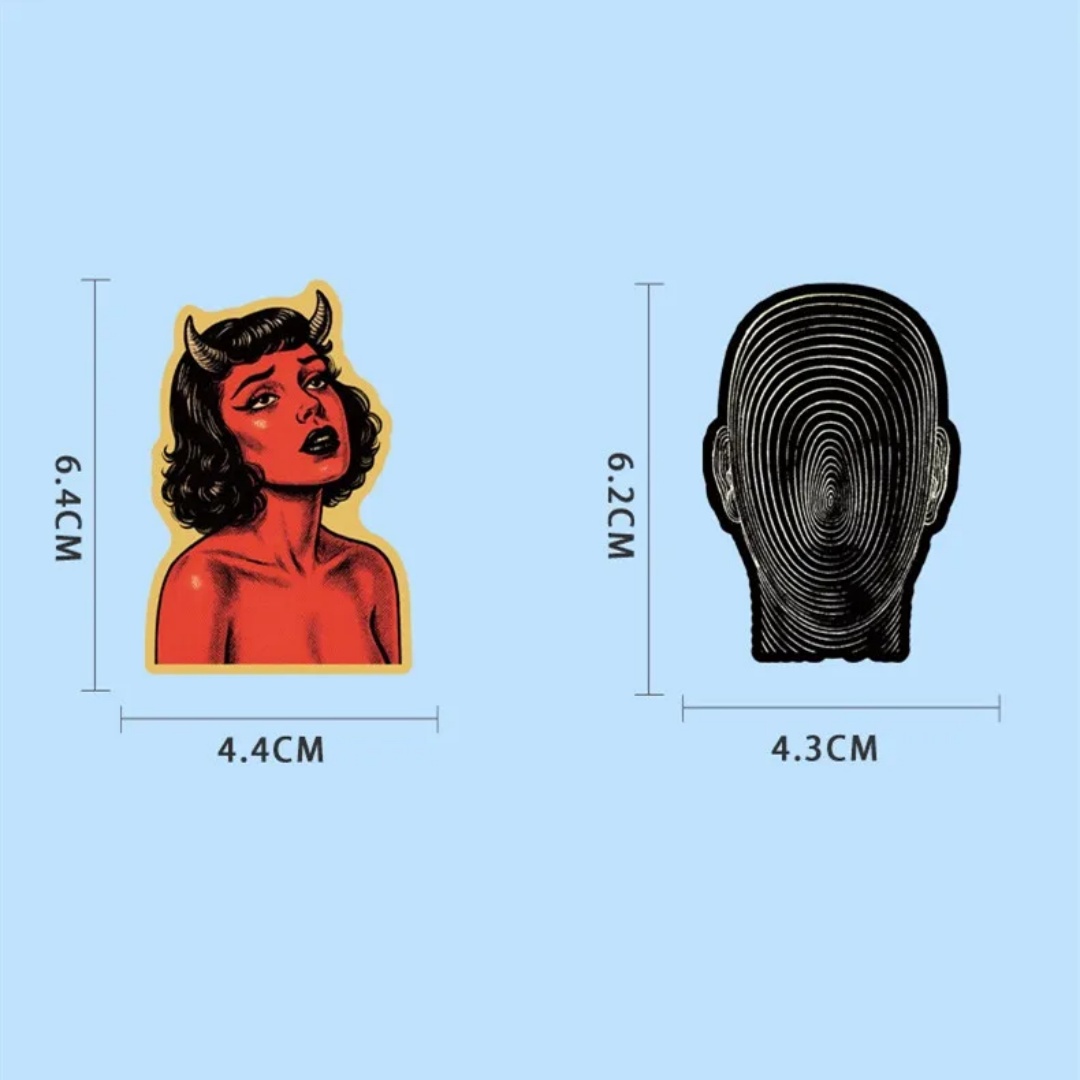 50 個ヴィンテージゴシック美的グラフィティステッカータブレ - Vintage Fashion Magazine のレビューと価格