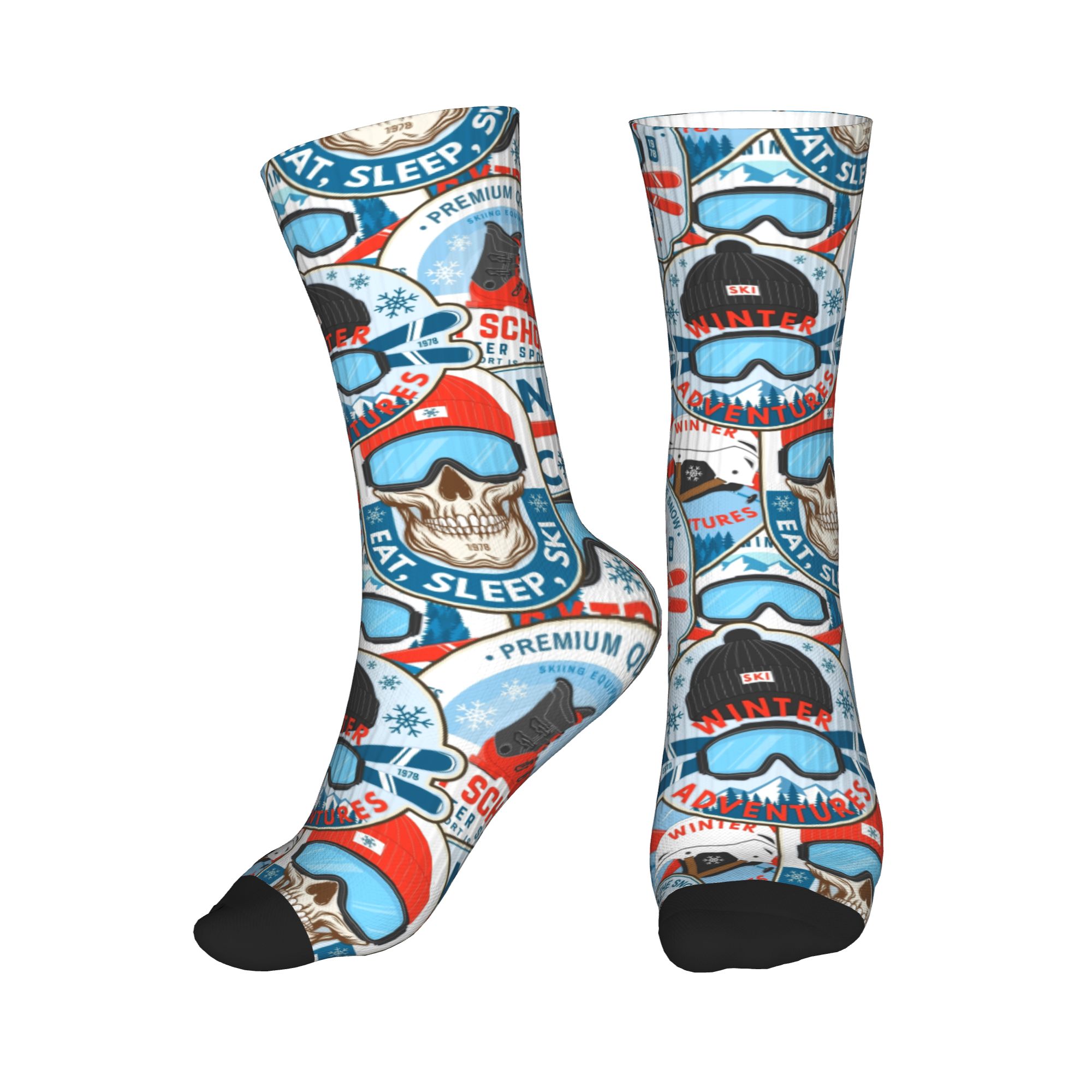 ヴィンテージレッドブルースキークラブシームレスプリントドレス - Vintage Fashion Prints のレビューと価格