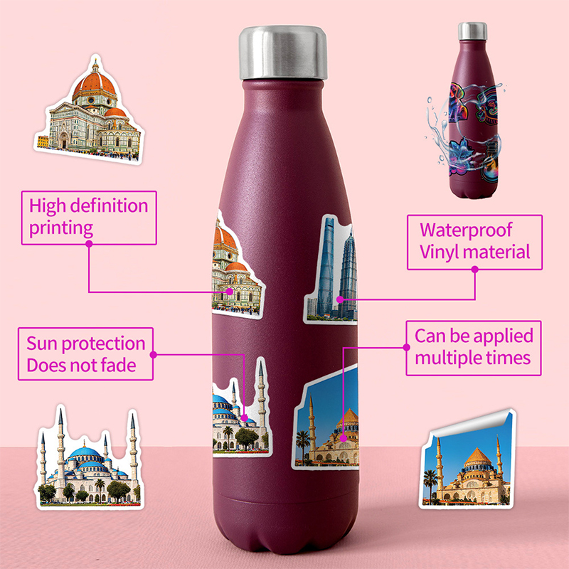 50 個有名な都市のランドマーク旅行ステッカーヴィンテージ建 - Vintage Fashion Magazine のレビューと価格