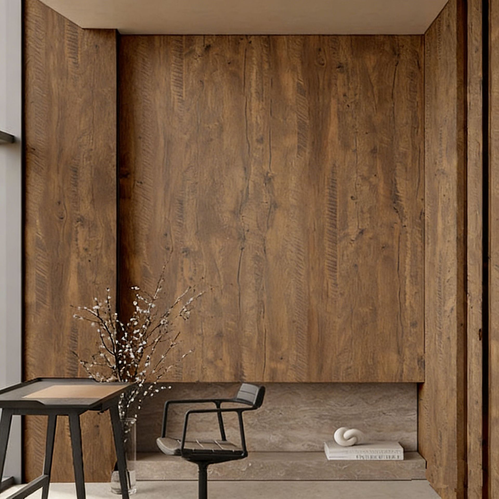 木目調自己粘着壁紙 剥がして貼るだけの壁紙 キッチン 浴室用 - Vintage Fashion Wallpaper のレビューと価格