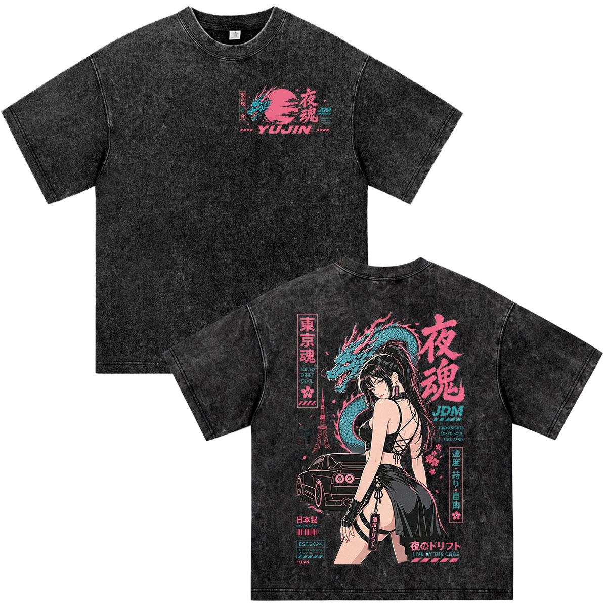 アニメ「インチャイナルD」ドリフト東京ドラゴンJDMレーシン - Vintage Fashion In Tokyo のレビューと価格