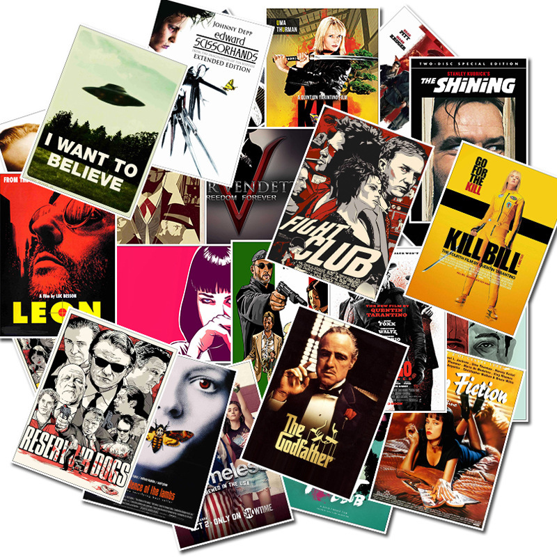 25 個クラシック映画ポスターステッカーパルプフィクショング - Vintage Fashion Magazine のレビューと価格