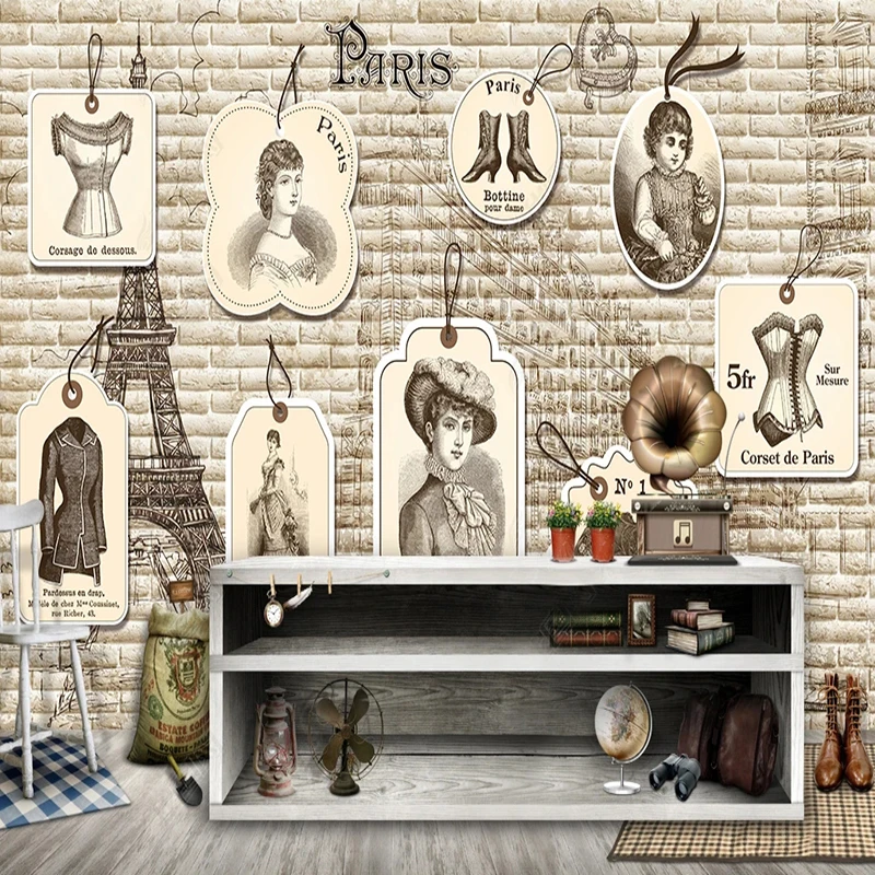 ヨーロッパのヴィンテージファッションラベル吊り下げタグ 3D - Vintage Fashion Wallpaper のレビューと価格