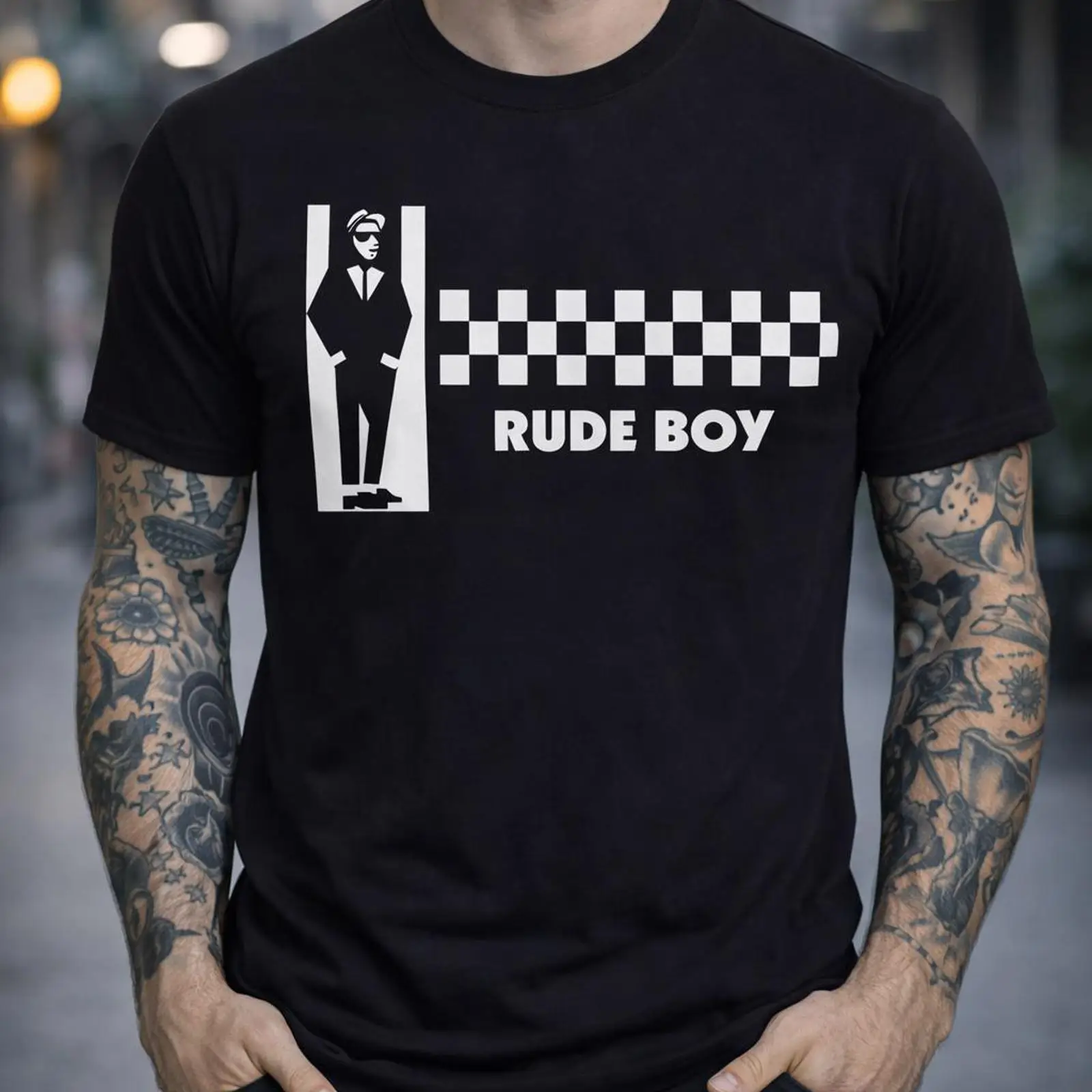 Rude Boy 2Tone Ska Tシャツ クラシック  - Vintage Fashion Revival のレビューと価格