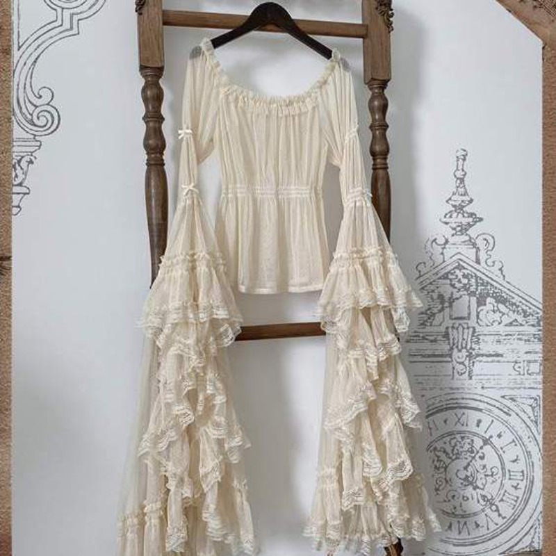 ビクトリア朝のヴィンテージエレガントなロリータシャツ女性和菓 - Vintage Fashion Japan のレビューと価格